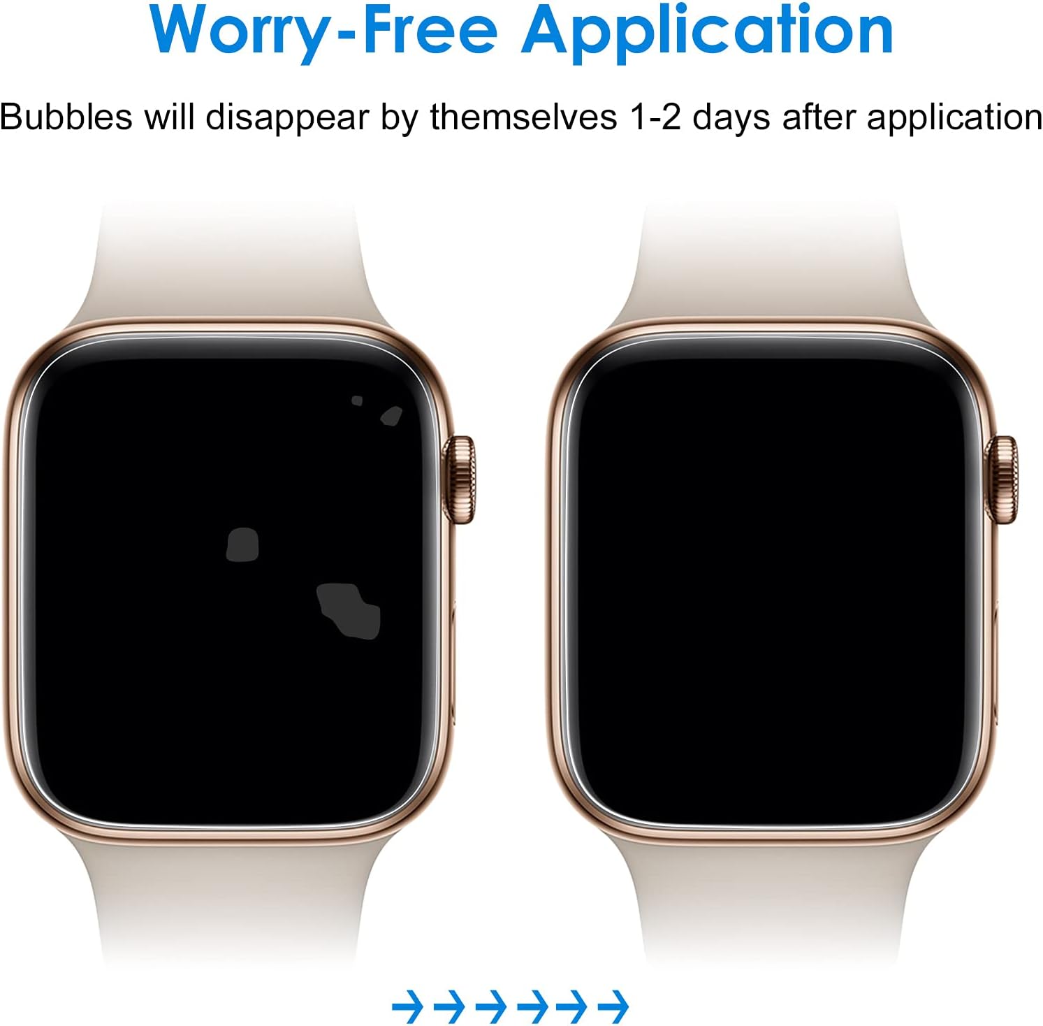 Detalle de JETech 0878- folia ochronna TPU do Apple Watch 40 mm, 3 sztuki, HD