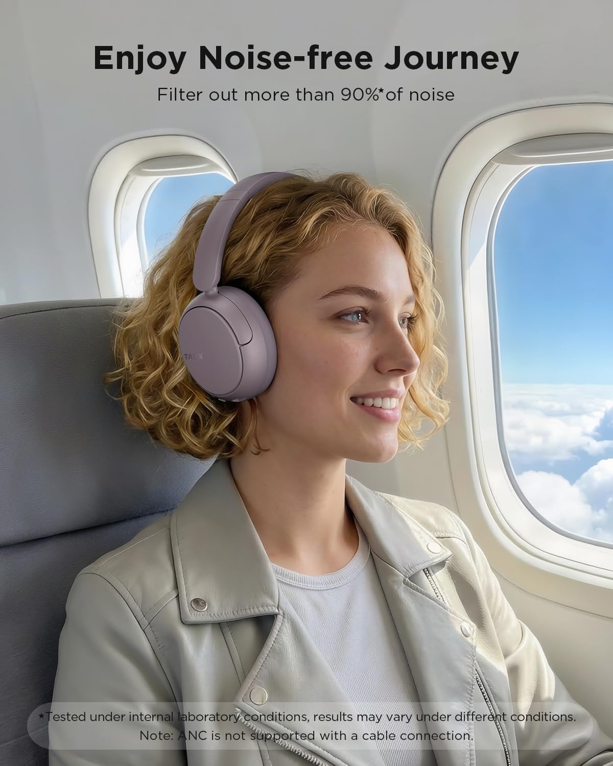 Detalle 2 de TALIX H30 Hybrid ANC Headphones in Purple