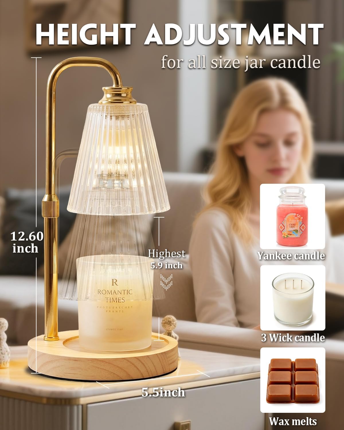 Thumbnail 3 de Candle warmer lamp with dimmer timer
