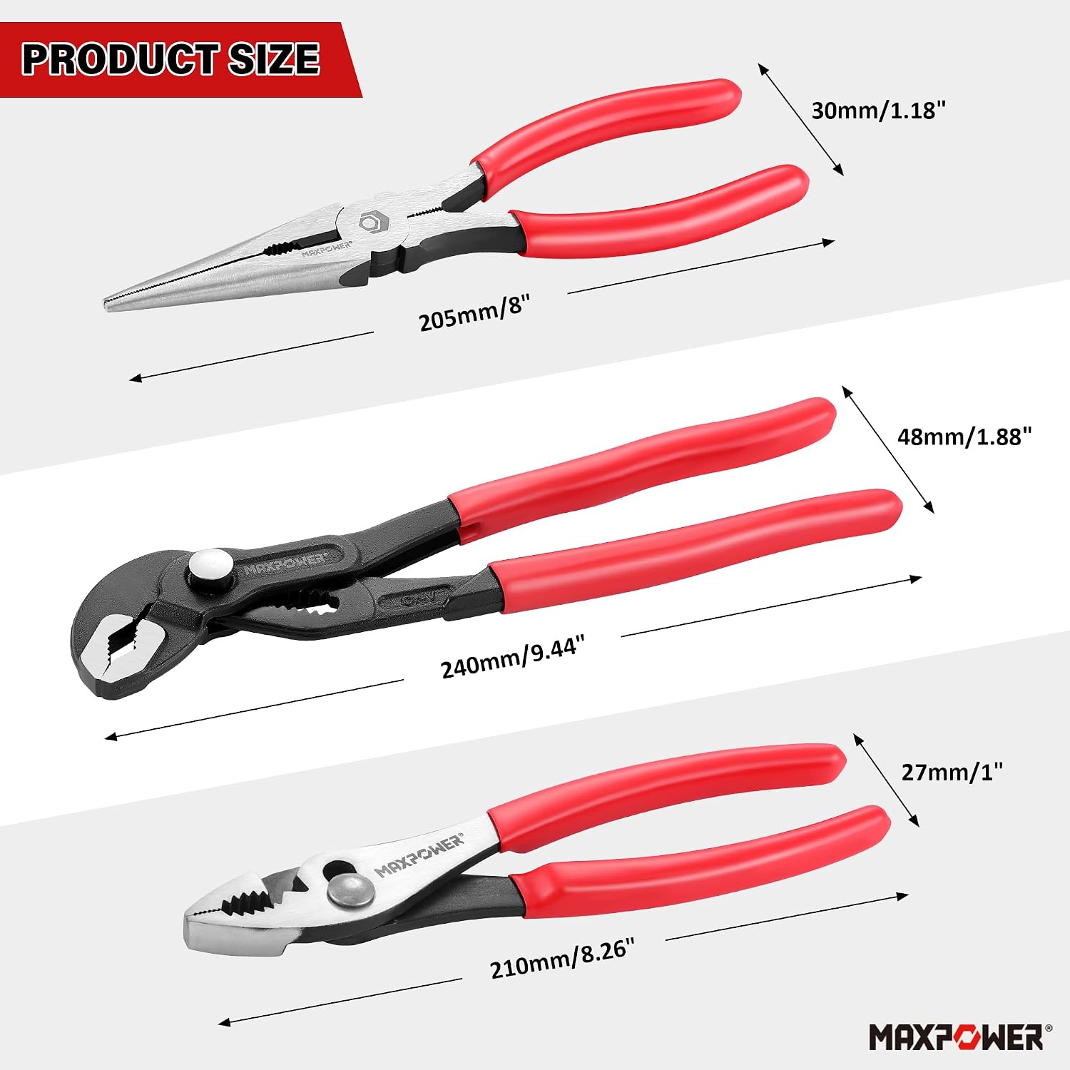 Thumbnail 1 de MAXPOWER Pliers Set, 3-piece