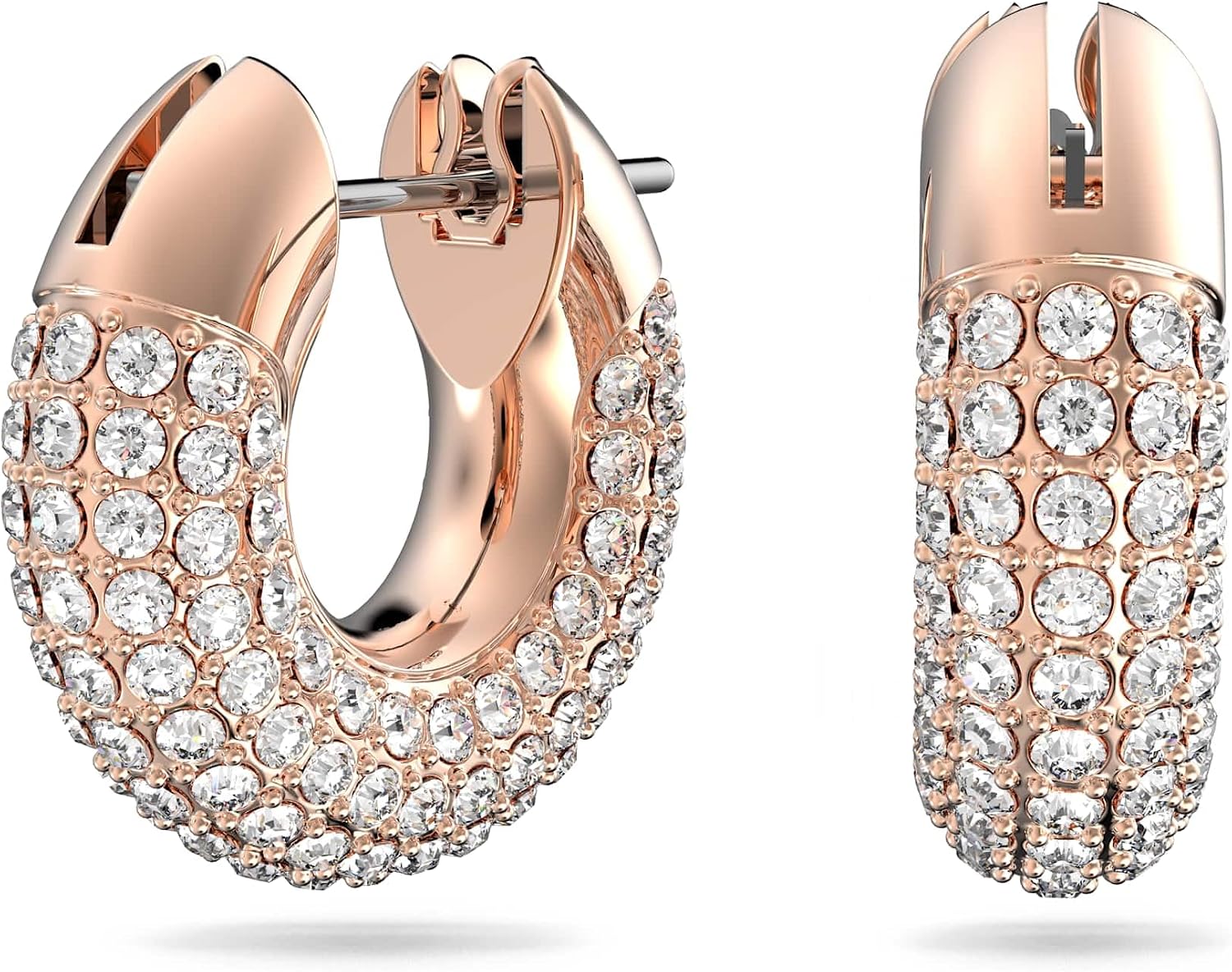 Detalle 2 de Swarovski Hoop Earrings, Rhodium Finish