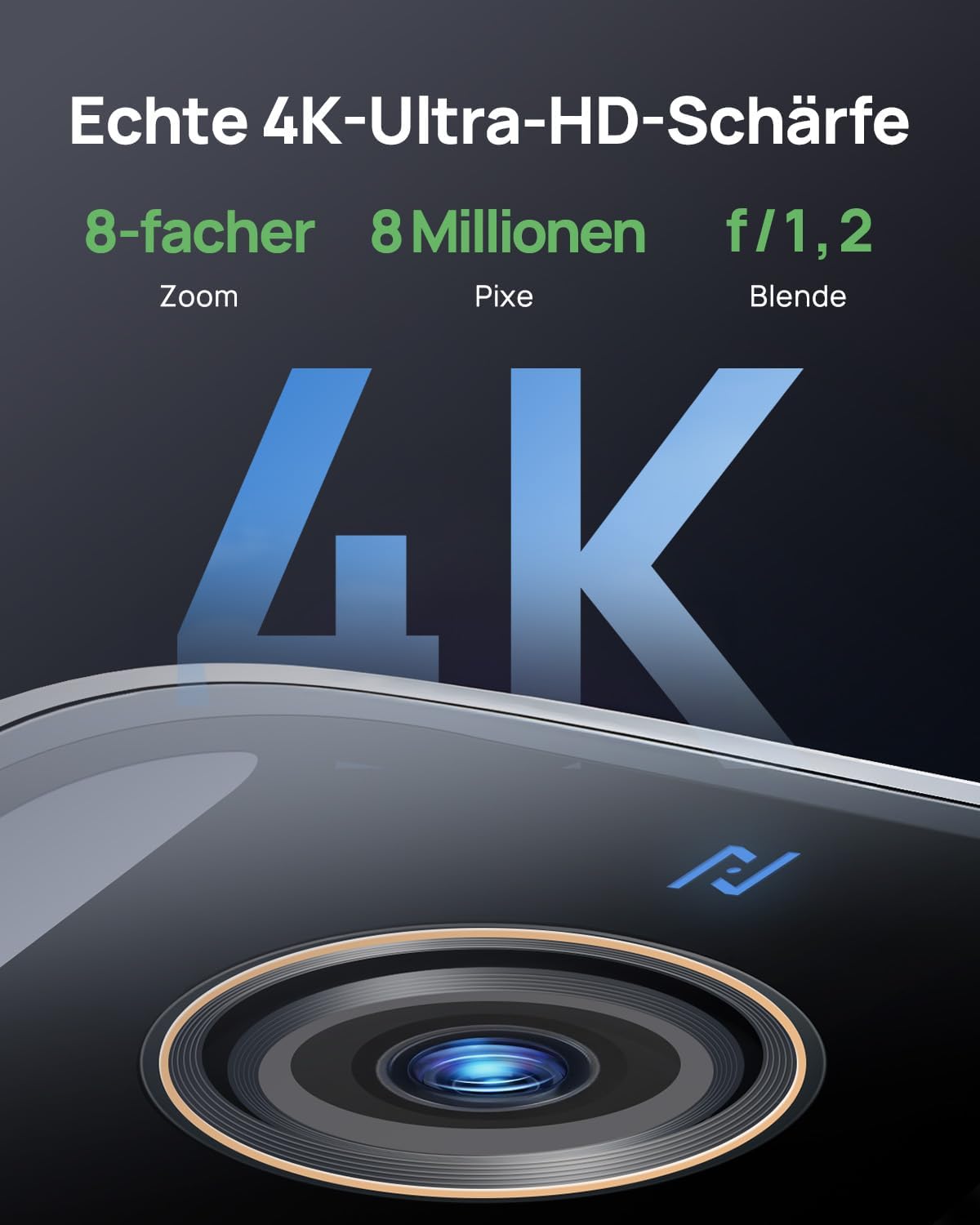 Detalle de Anona Aurora 4K Solar Überwachungskamera 8MP
