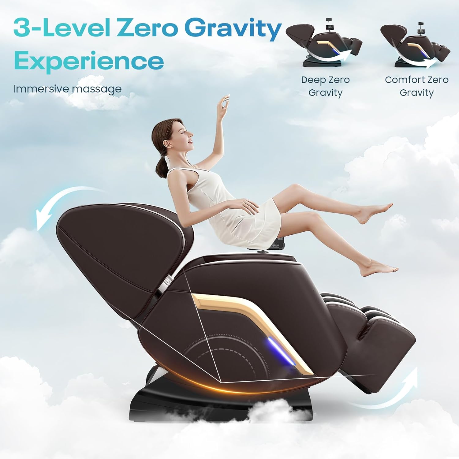 Thumbnail 6 de NAGLIFOR poltrona massaggiante con riscaldamento, 14 rulli, 9 airbag e modalità Zero Gravity