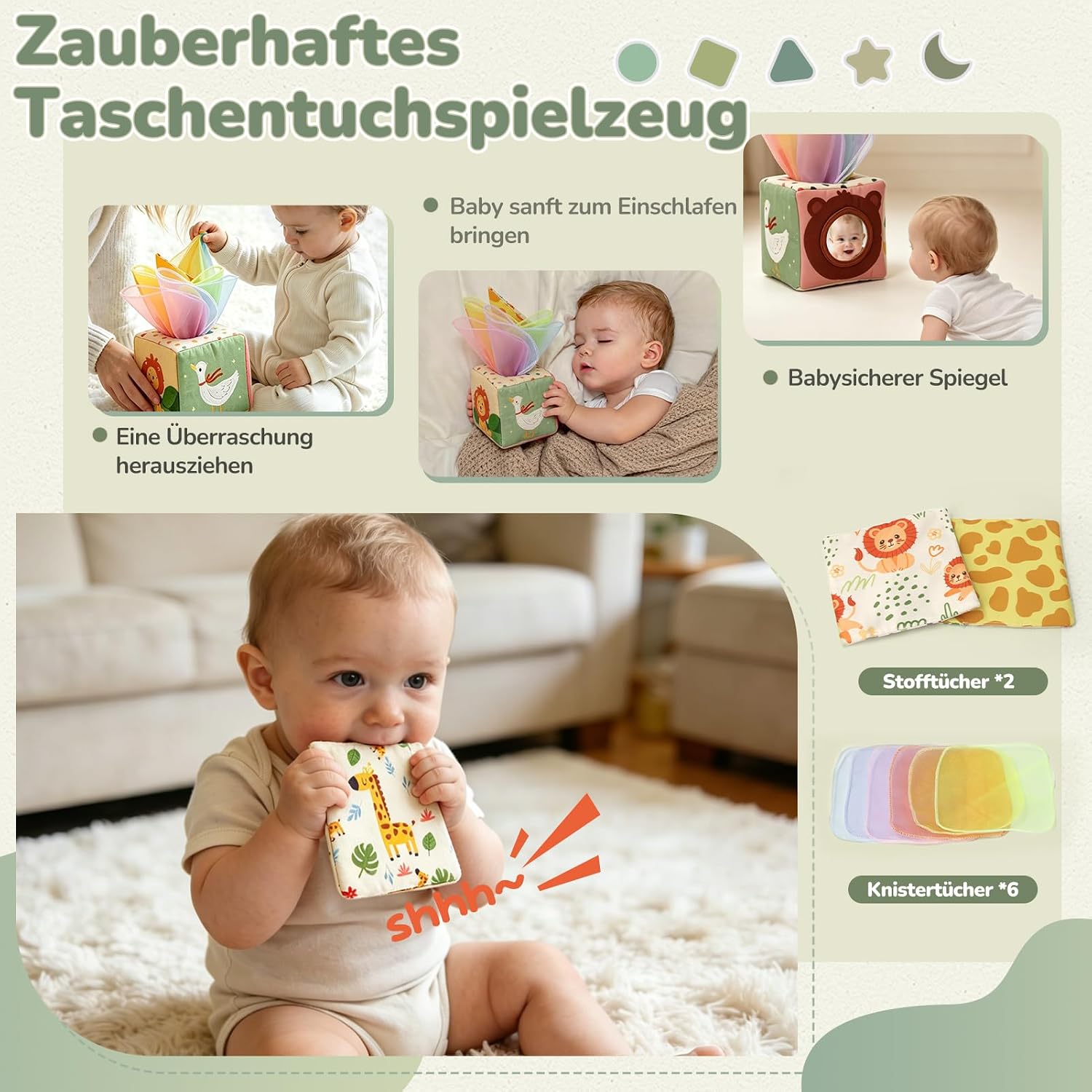 Thumbnail 2 de Auezona Montessori Spielzeug Baby ab 6 Monate – 5-in-1 Lernspielzeug für 6–12 Monate