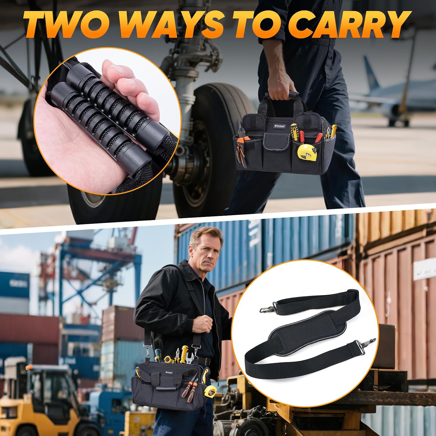 Thumbnail 5 de TICONN 14" Heavy Duty Tool Bag 🛠