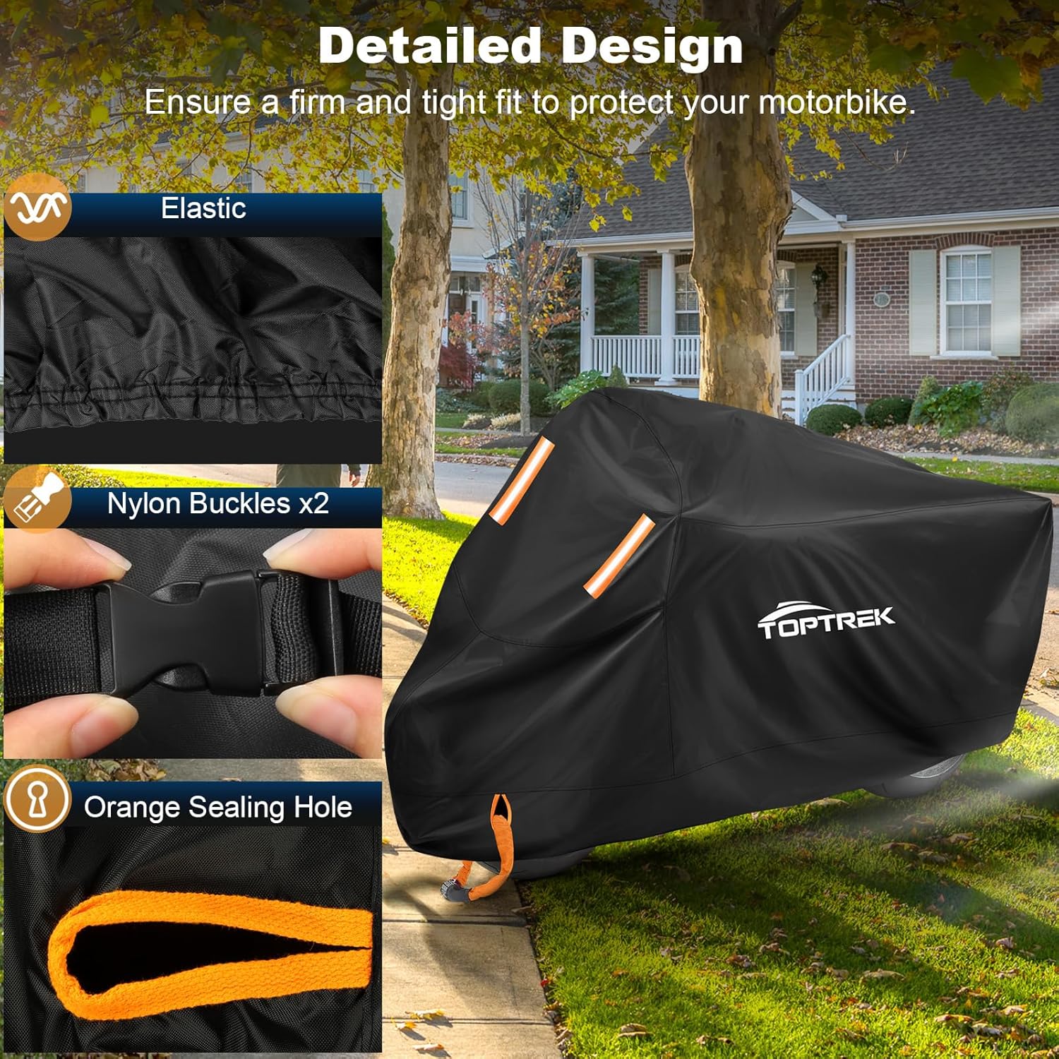 Detalle 2 de toptrek Motorbike Cover 210D XXXL