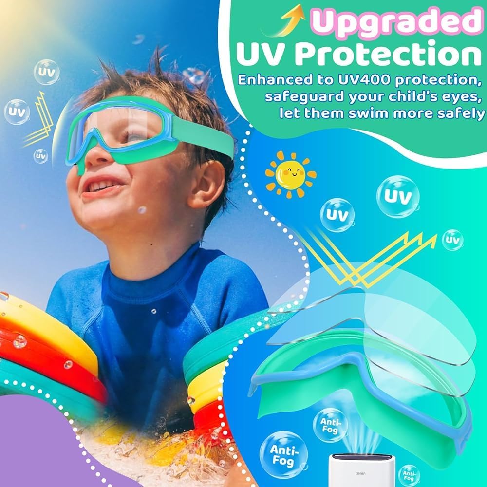Thumbnail 6 de Vvinca Kids Swimming Goggles: Wide View, Anti-Fog, No Leak for Children