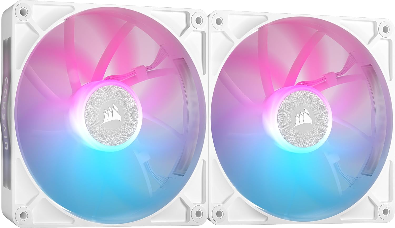 Detalle de CORSAIR iCUE LINK RX140 RGB 140 mm Ventole PWM con System Hub iCUE LINK (bianco)