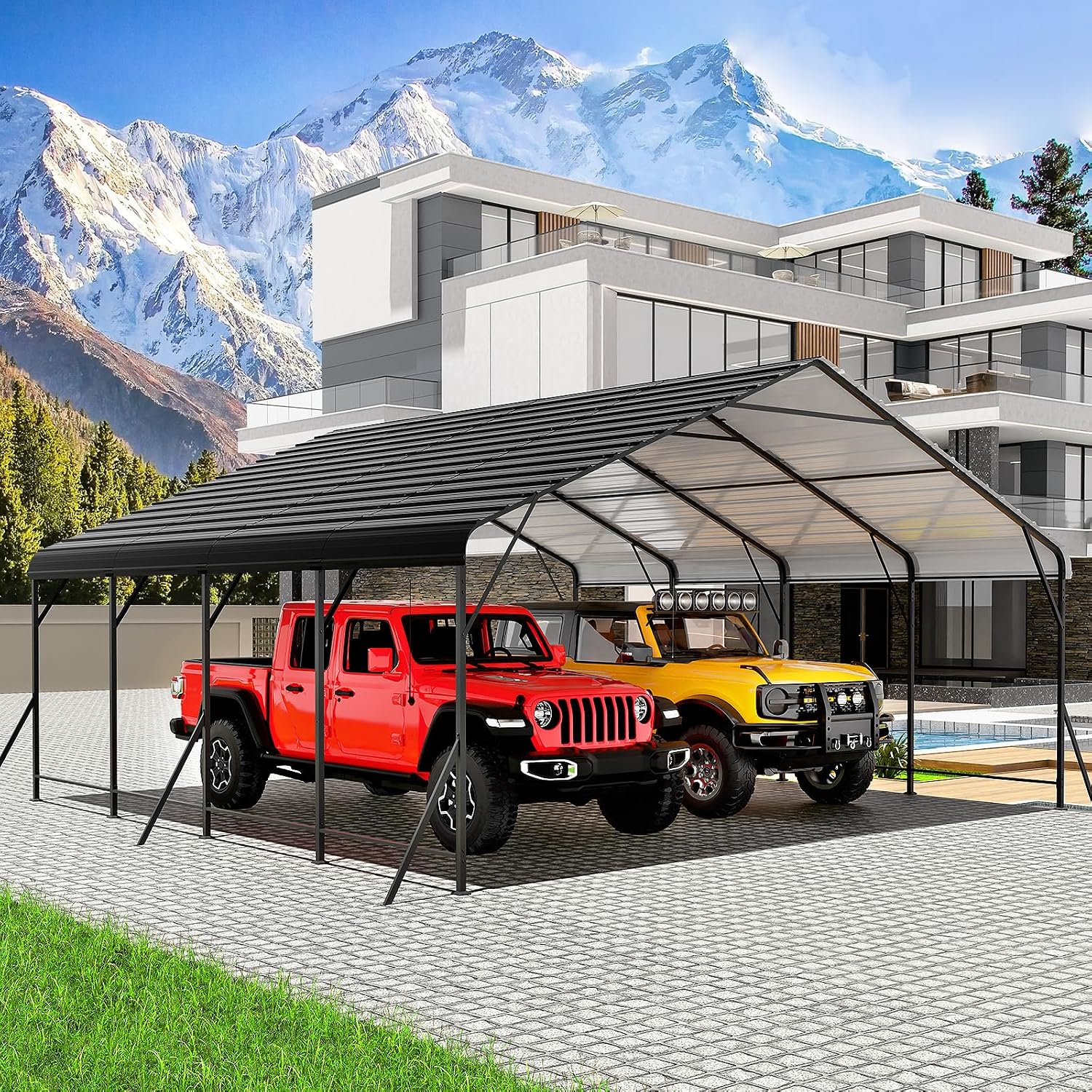 Detalle de LEVELEVE Metal Carport 20x20 FT