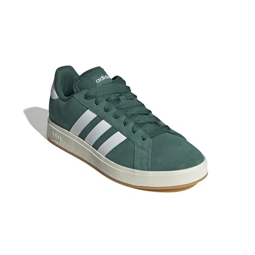 Detalle de adidas Hombre Grand Court Base 00S Shoes – Collegiate Green/Cloud White/Gum (40 EU)