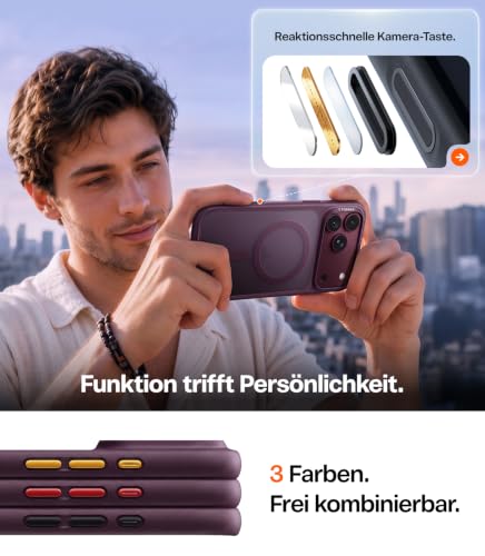 Thumbnail 7 de TORRAS Guardian-Mag Hülle für iPhone 18 Pro MagSafe – Burgunderrot