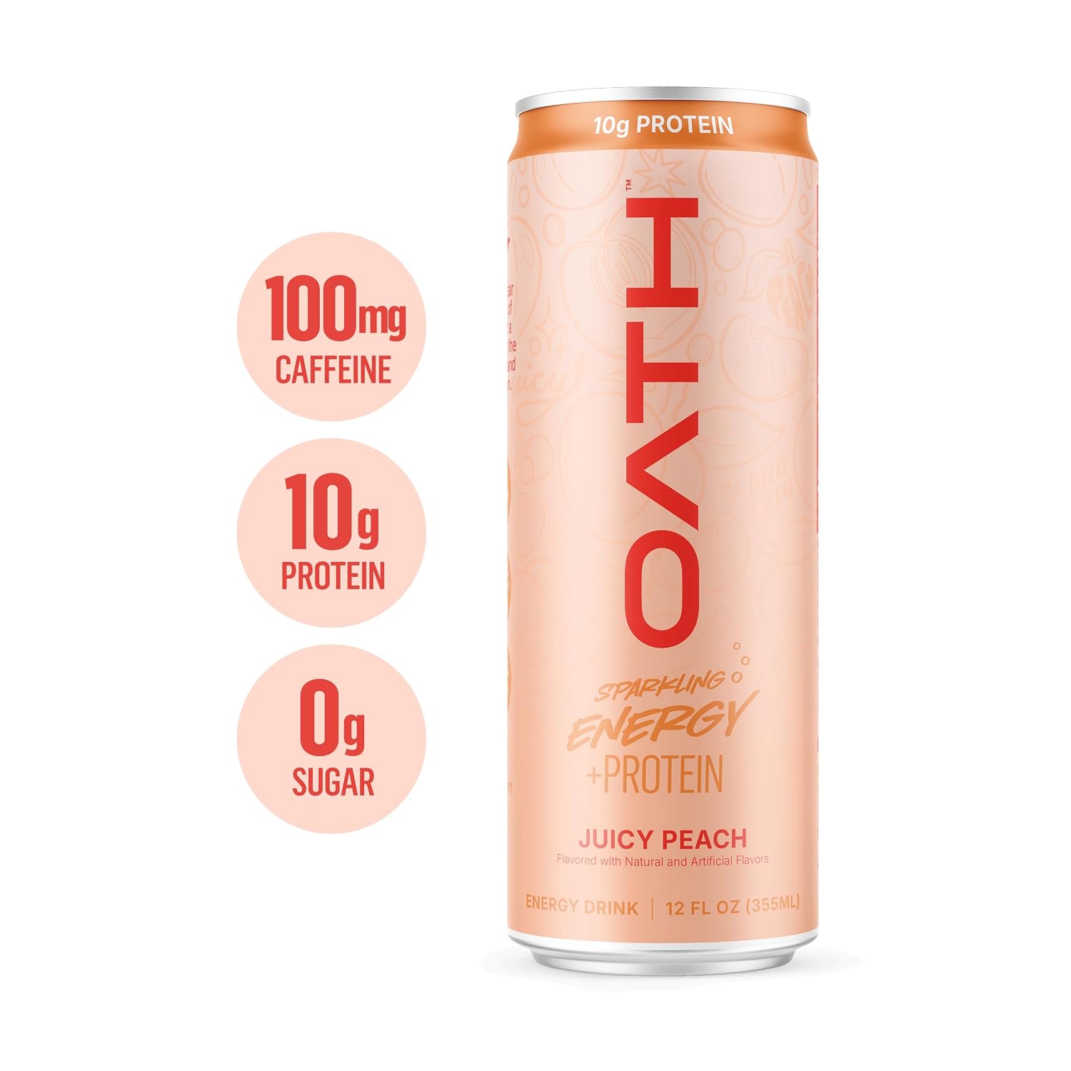 Detalle 2 de Oath Nutrition Sparkling Energy and Protein Drink 12 Ounces