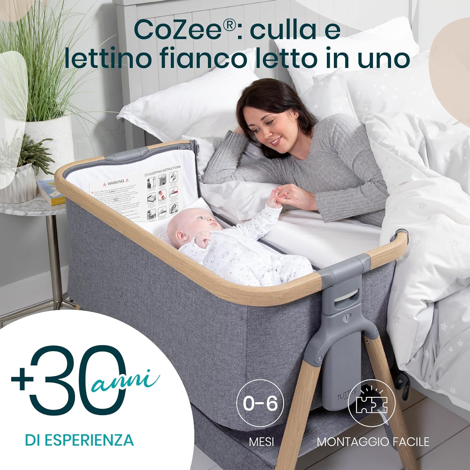 Thumbnail 1 de Tutti Bambini CoZee® 2-in-1 Culla Neonato e Culla Co-sleeping: sicurezza, versatilità e design per 0–6 mesi