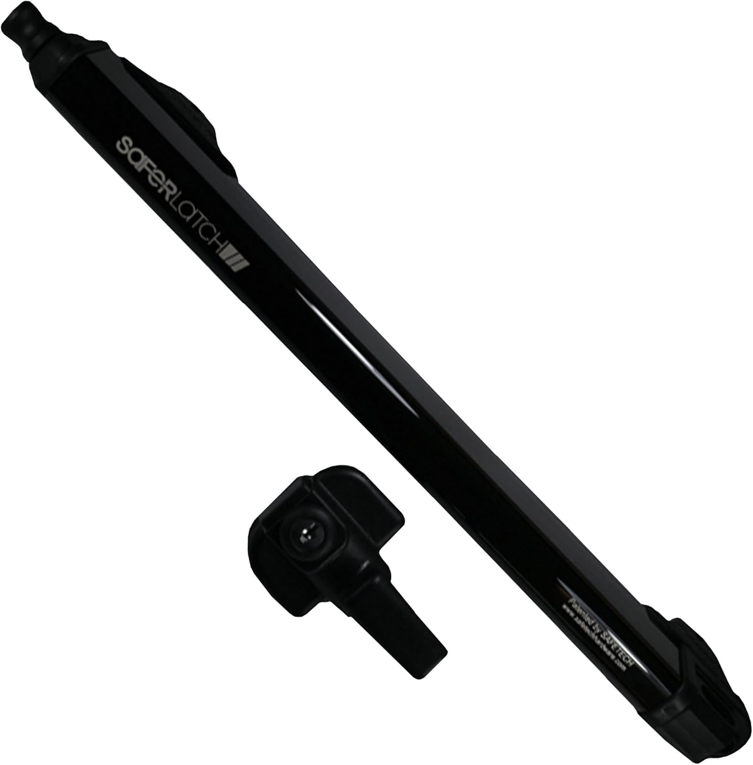 Thumbnail 2 de Safetech SL-50H Black magnetic pool gate latch with top pull, self-latching and key lock