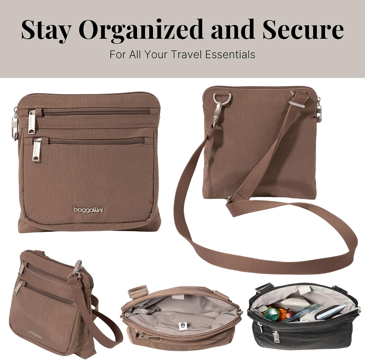 Thumbnail 5 de Baggallini Securtex Anti-Theft Large Crossbody pour femmes — sécurité et organisation au quotidien