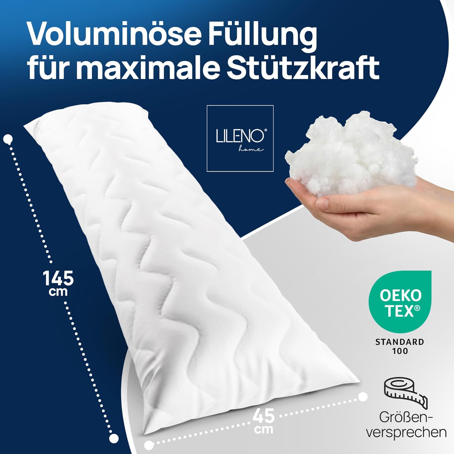 Thumbnail 6 de LILENO HOME Seitenschläferkissen 40 x 145