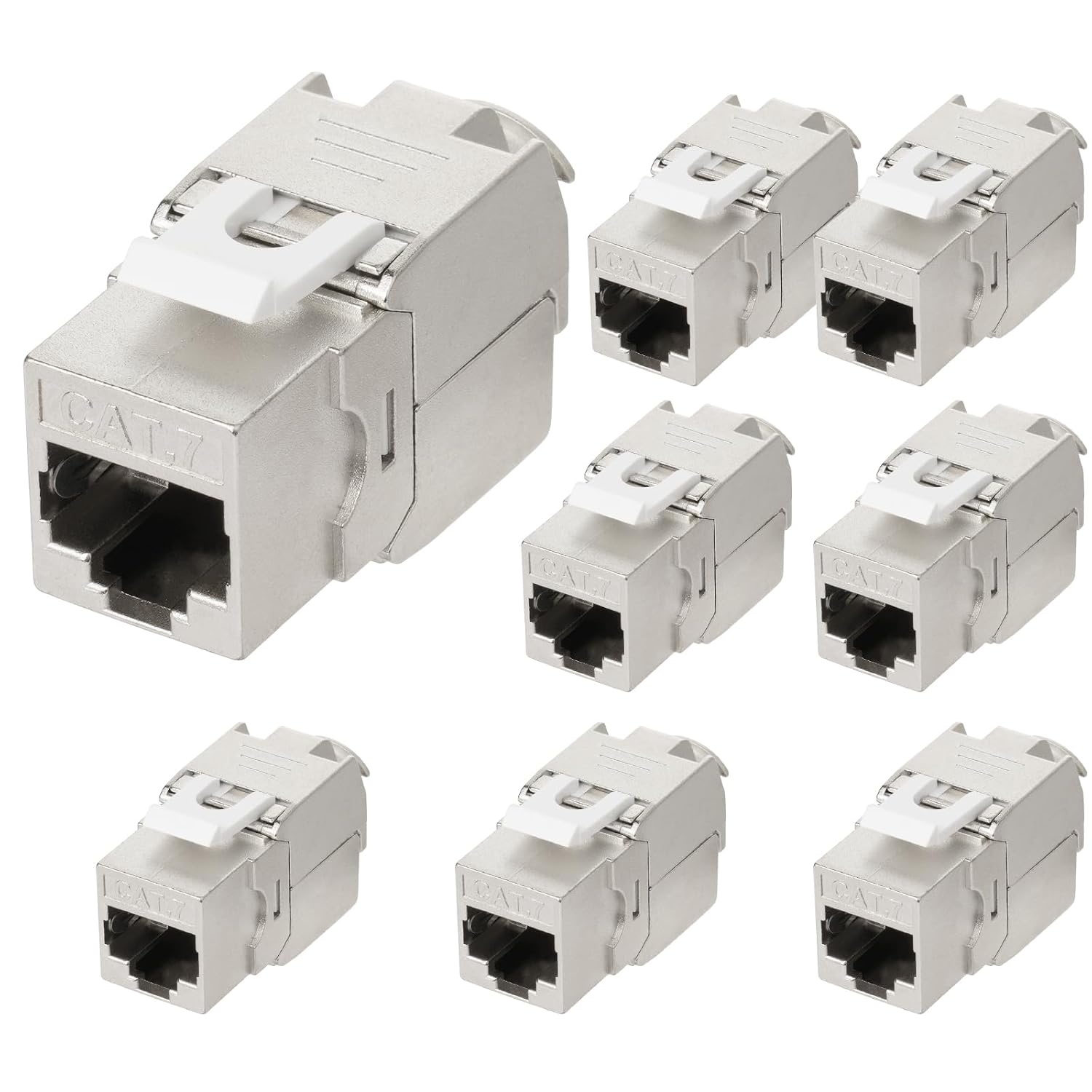 Thumbnail 5 de OFFCUP 16 accoppiatori RJ45 Keystone Cat7 fino a 10 Gbps, jack femmina-femmina non schermato