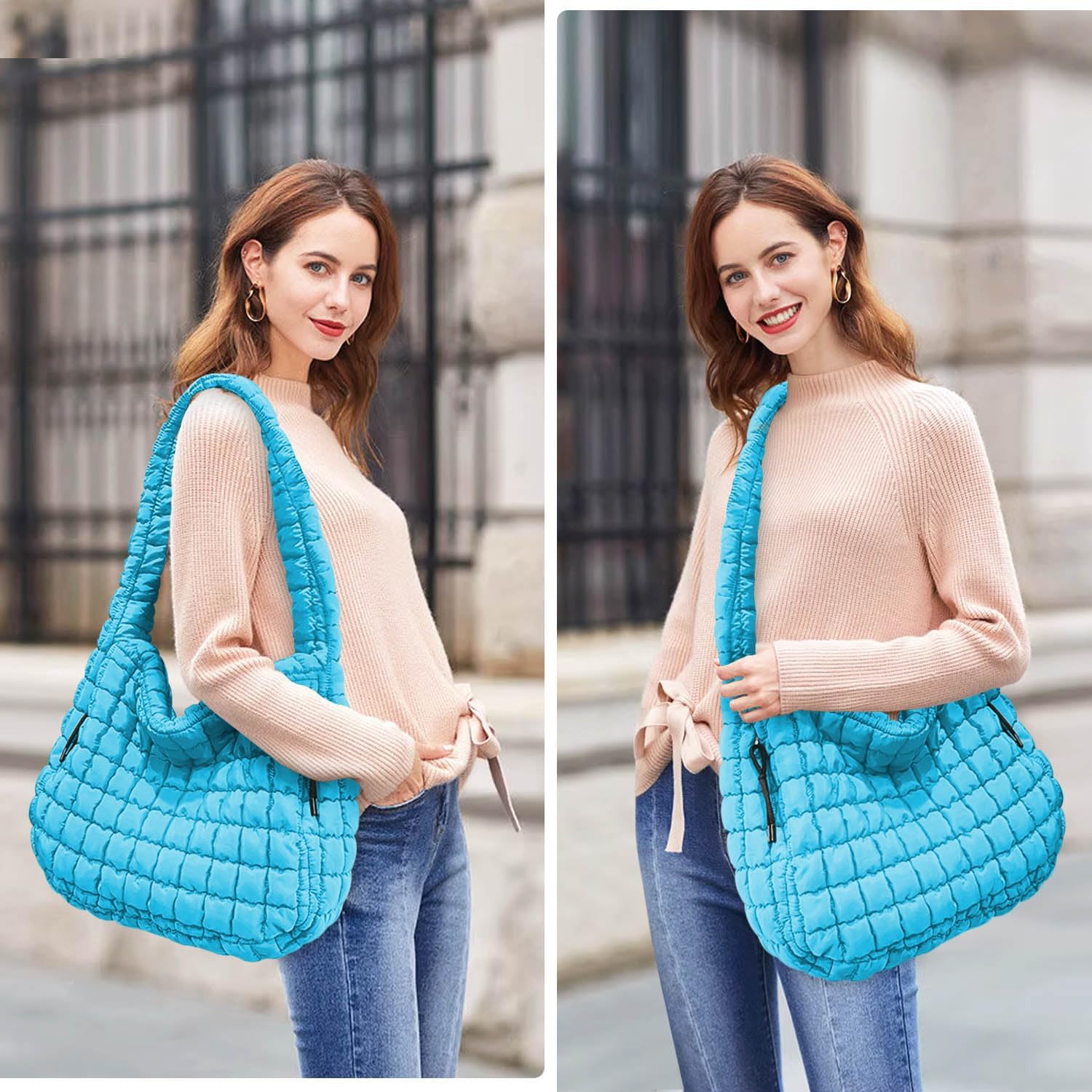 Thumbnail 5 de Bagtopia Puffer Tote Bag, Large Quilted Puffer Tote — Lightweight, Soft Shoulder Bag for Work, Gym and Travel