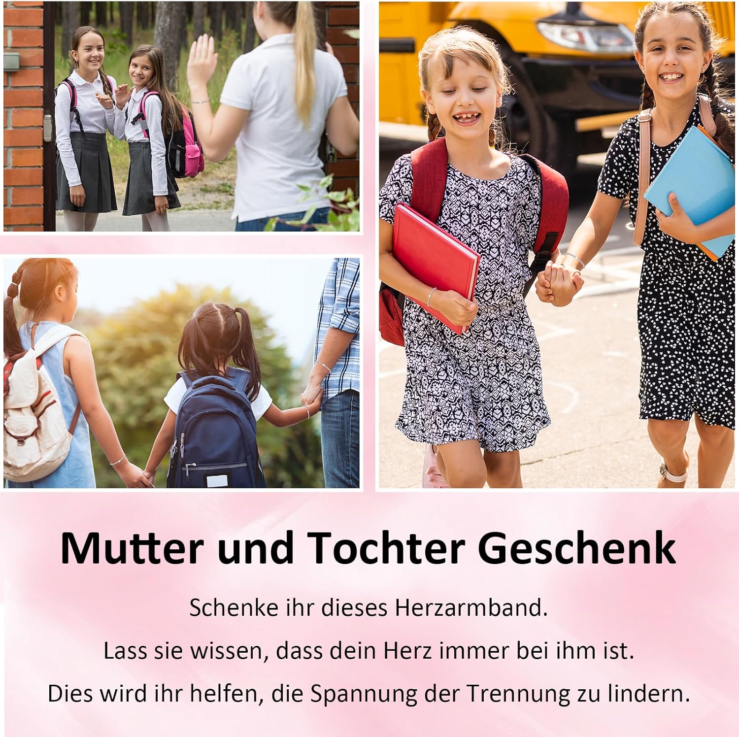 Thumbnail 5 de SUNSH 2–3 Stück Mutter & Tochter Armband-Set für Schule, Muttertag und Geburtstag