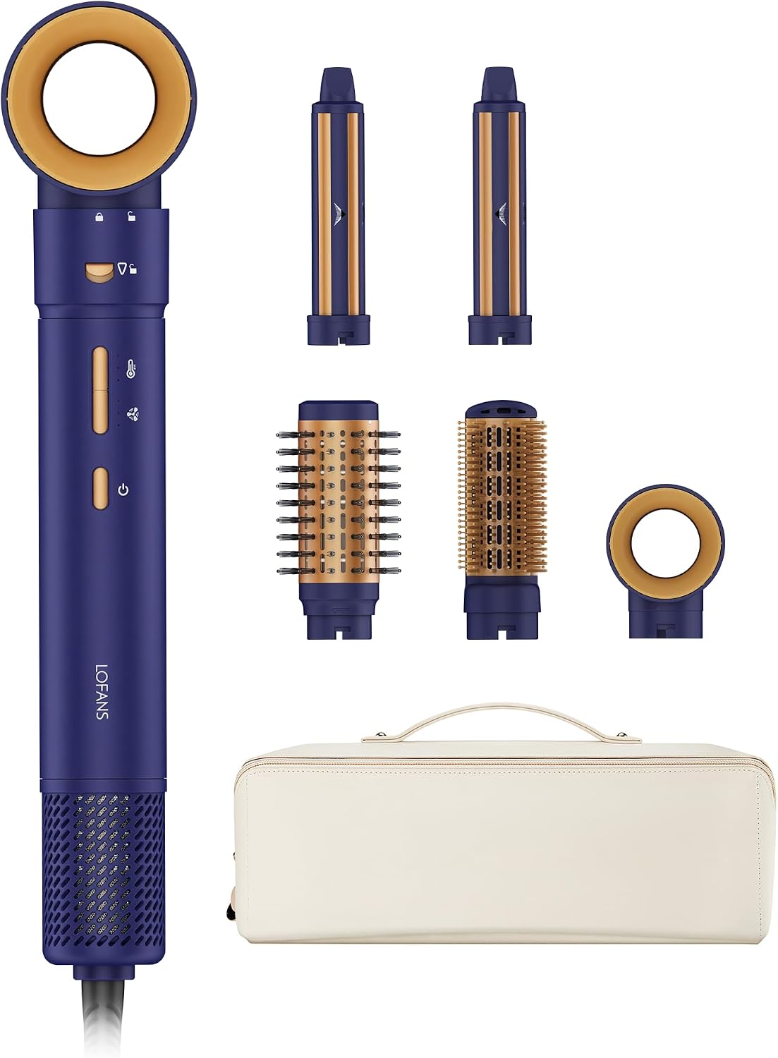 Detalle de 5 in 1 Multi Hot Air Styler Wrap (110,000 RPM) Hair Dryer Brush with Auto Wrap Curlers