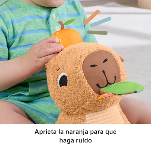 Thumbnail 2 de Fisher-Price Capibara Abracitos y Jueguecitos: juguete sensorial de peluche con sonajero y mordedor (desde 3 meses) HYR54