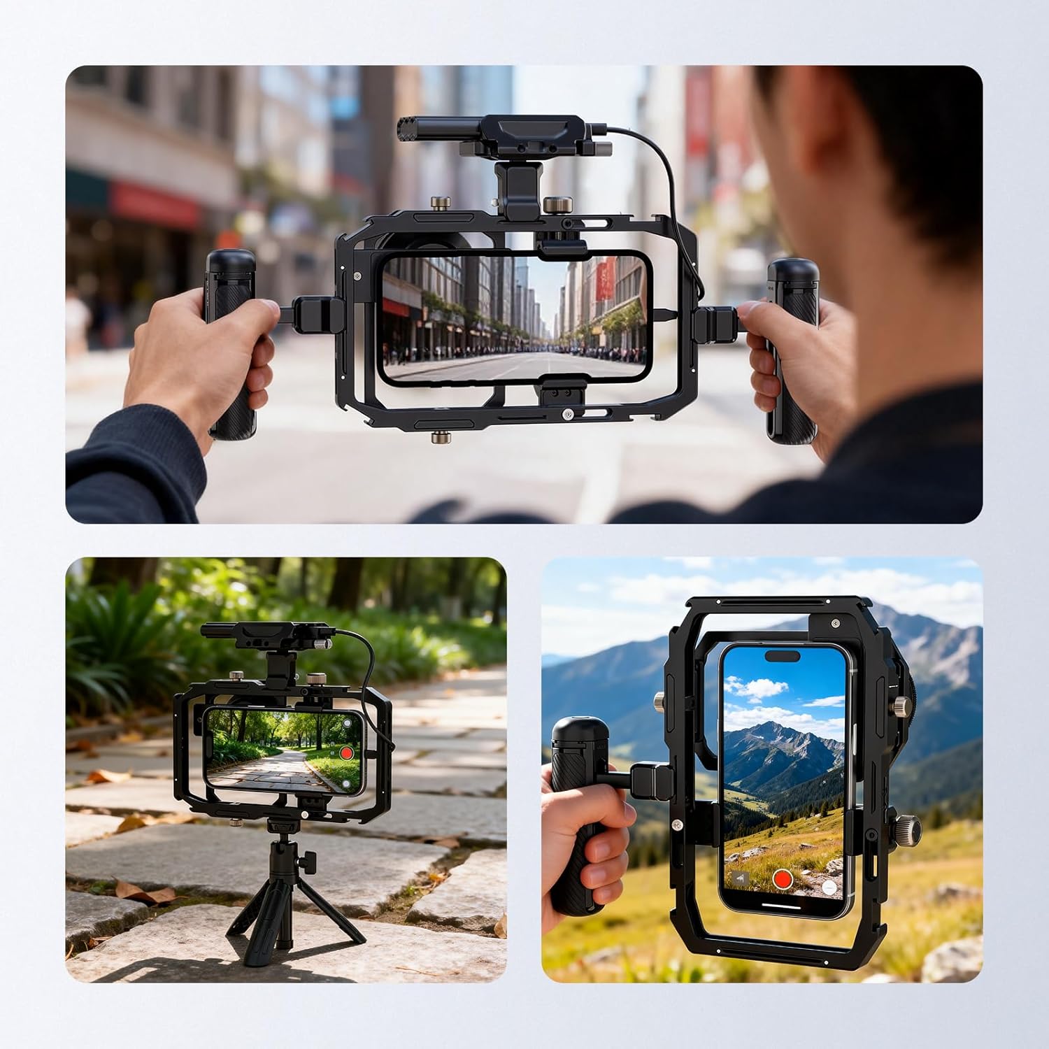 Thumbnail 6 de NEEWER stabilizzatore universale per gabbia del telefono con anello adattatore filtro (17–37 mm e 67 mm)