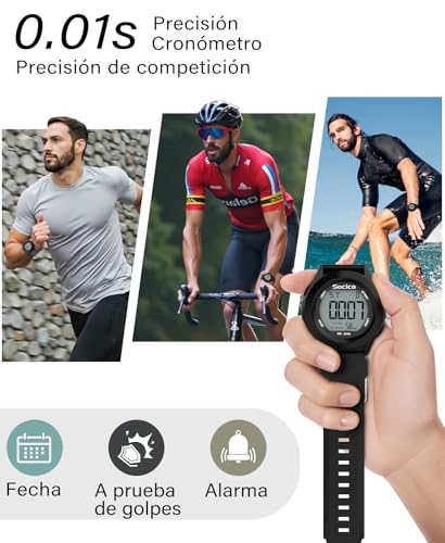 Thumbnail 4 de SOCICO Reloj Digital Deportivo Resistente al Agua ⌚