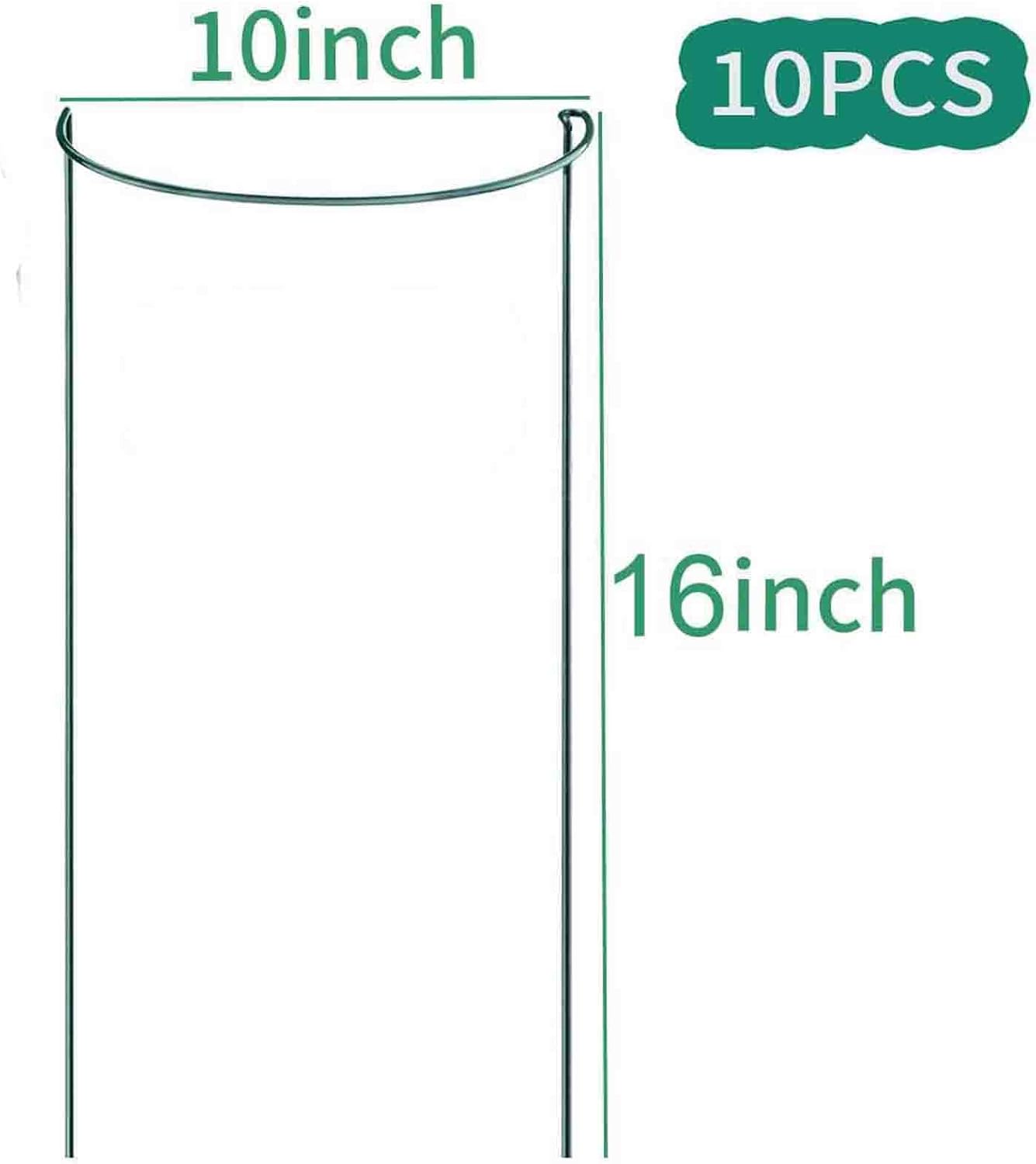 Detalle 2 de TCBWFY Plant Supports, 10-Pack 10" x 16" Coated Steel Plant Stakes