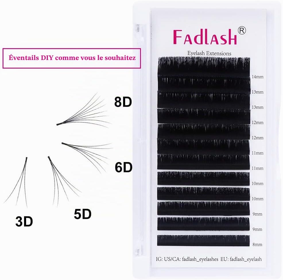 Thumbnail 5 de FADLASH Easy Fan Lashes wimperextensions 0,05 mm C-krul, 8-14 mm