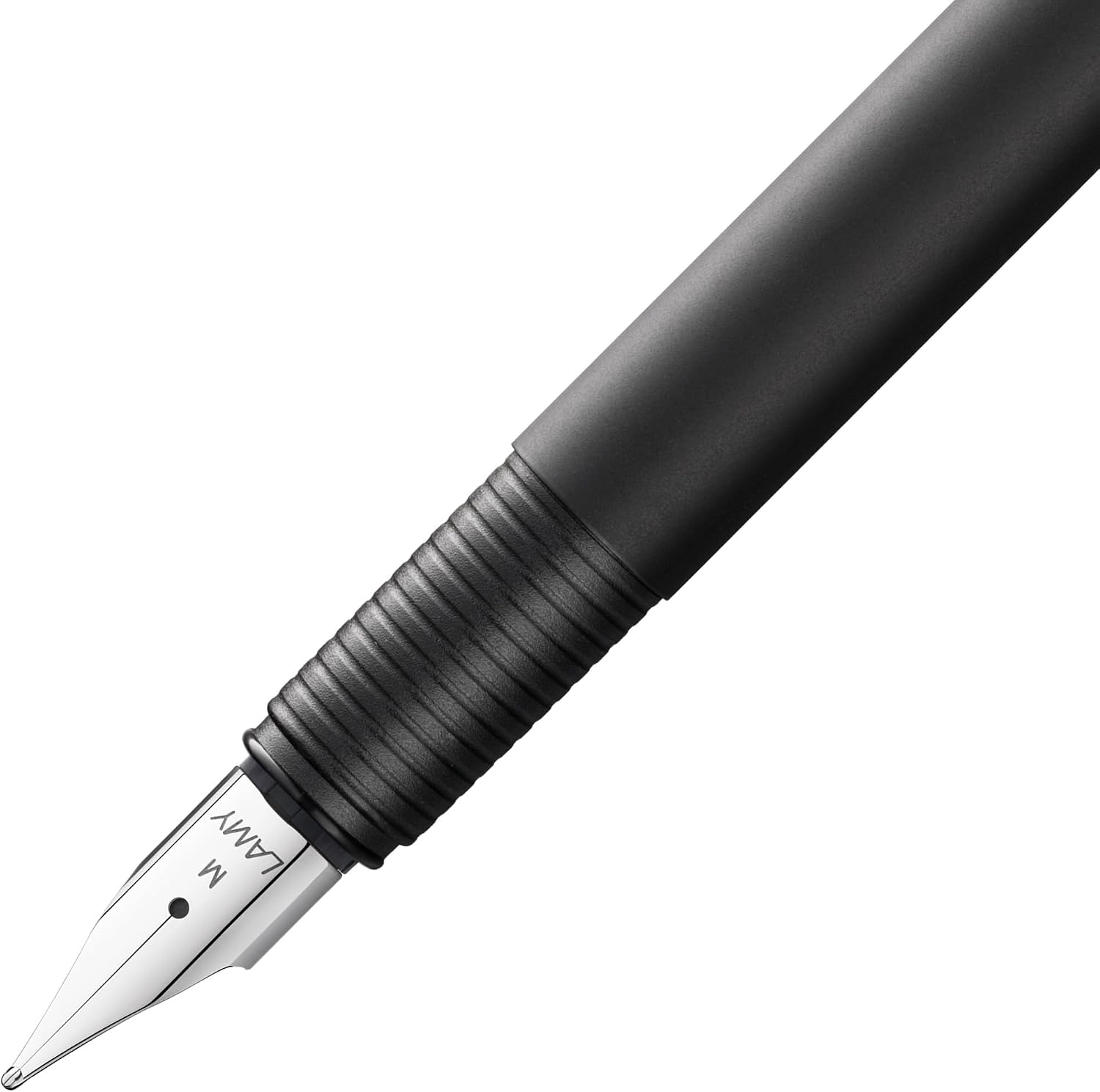 Detalle de LAMY cp1 ブラック 万年筆 EF スチール製ペン先・メタルボディ・ブルーインク付属