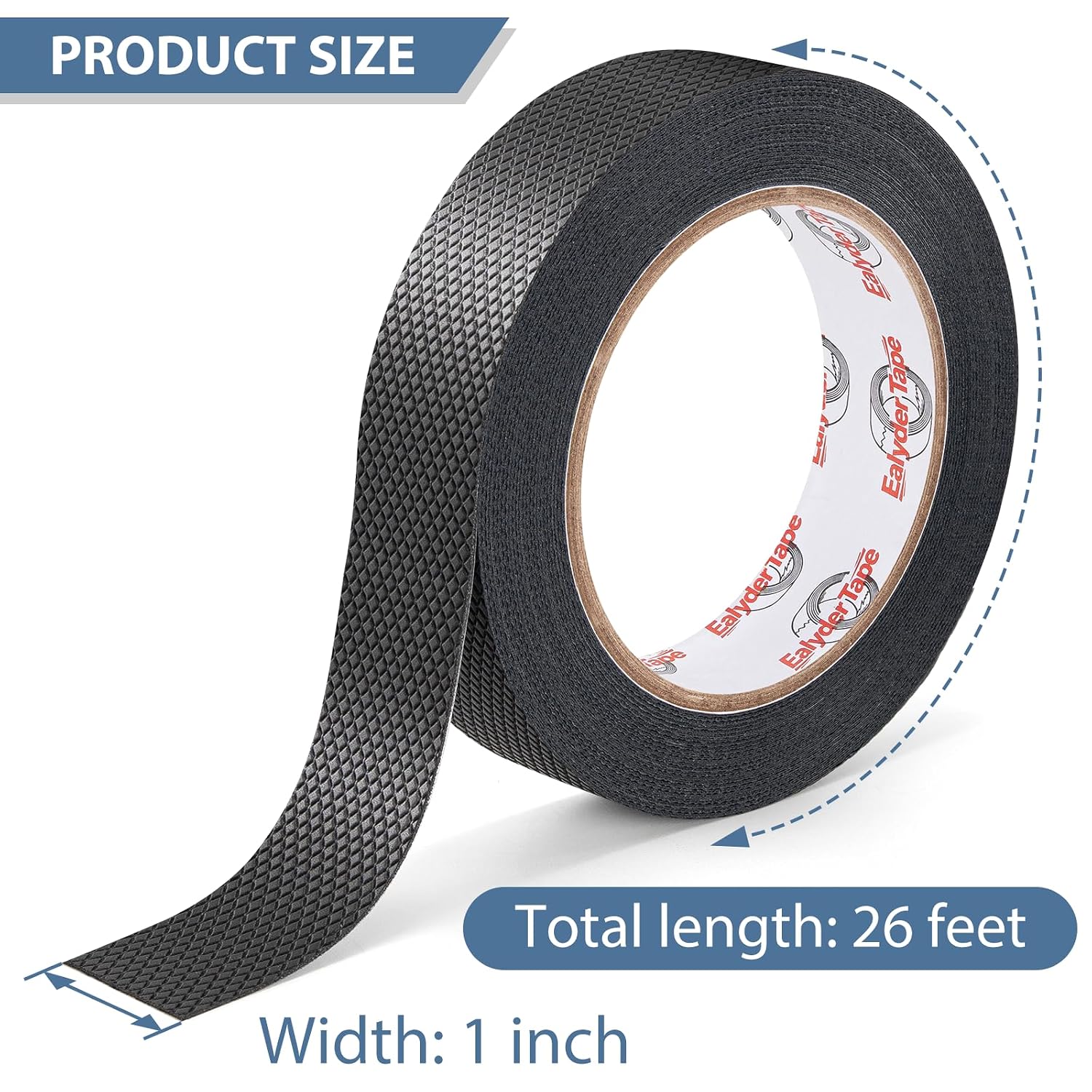 Detalle 2 de Ealyder Tape 25 mm x 8 m Rubber Grip Tape – Ultra-Thin, Anti-Slip Black