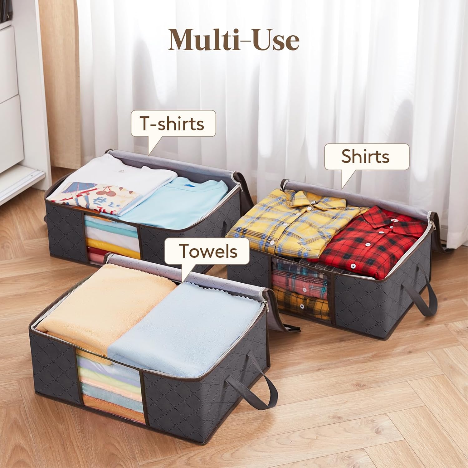 Thumbnail 5 de Lifewit 6 Pack Clothes Storage Bag (Foldable Closet Organizer with Clear Window)