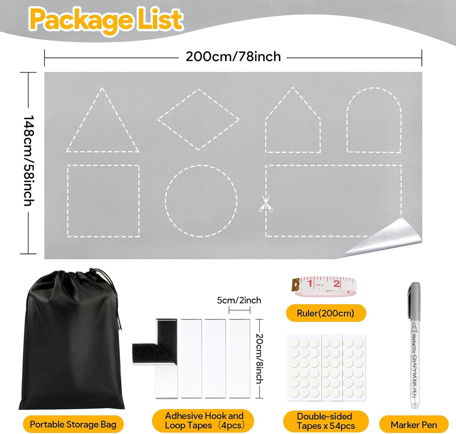 Thumbnail 1 de Rideau occultant thermique Vexyra sans perçage 200x148 cm (tissu 100% blackout, découpable) pour fenêtres de toit et Velux