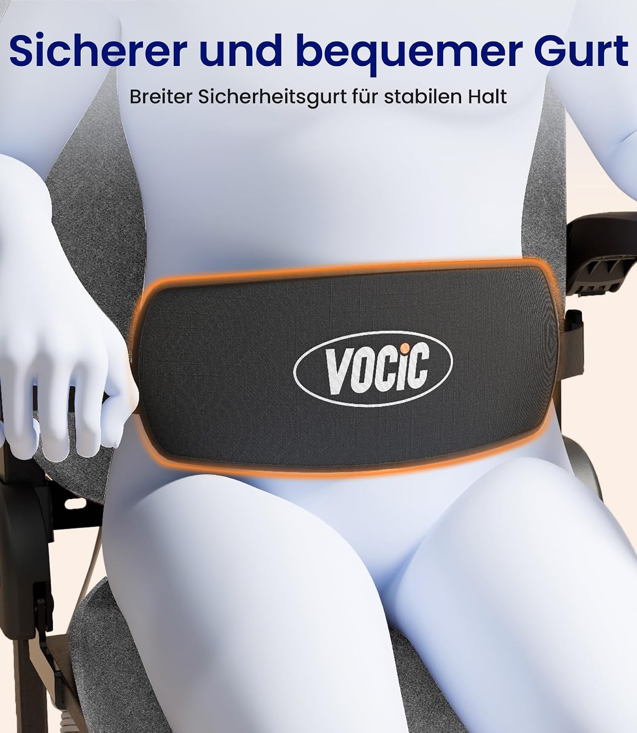 Detalle de VOCIC AX15: Elektrischer Aufstehsessel mit stabilem Stahlrahmen, bis 200 kg belastbar