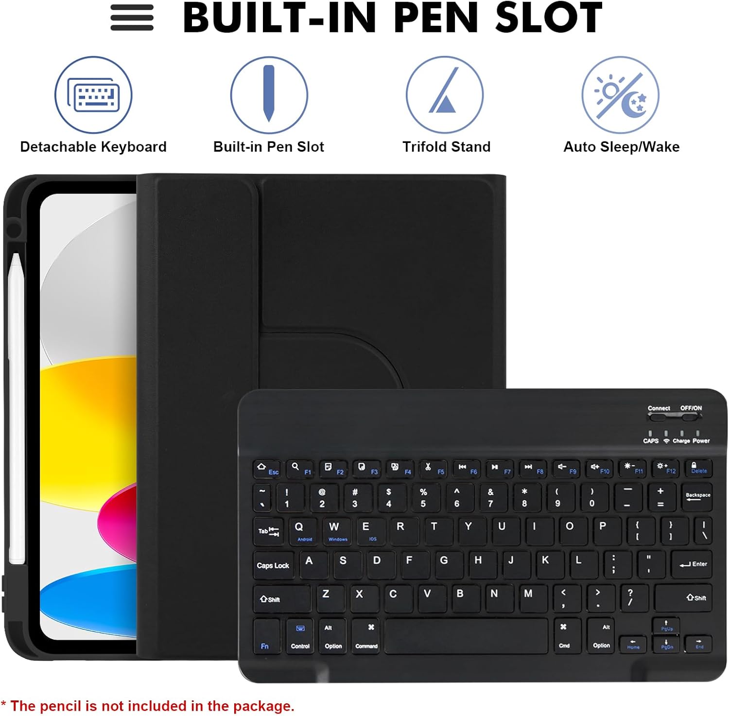 Thumbnail 4 de Nsyee Magnetic Detachable Keyboard Case with Mouse for 10.2/10.5 Inch iPad (9th–7th Gen) and iPad Pro 2017
