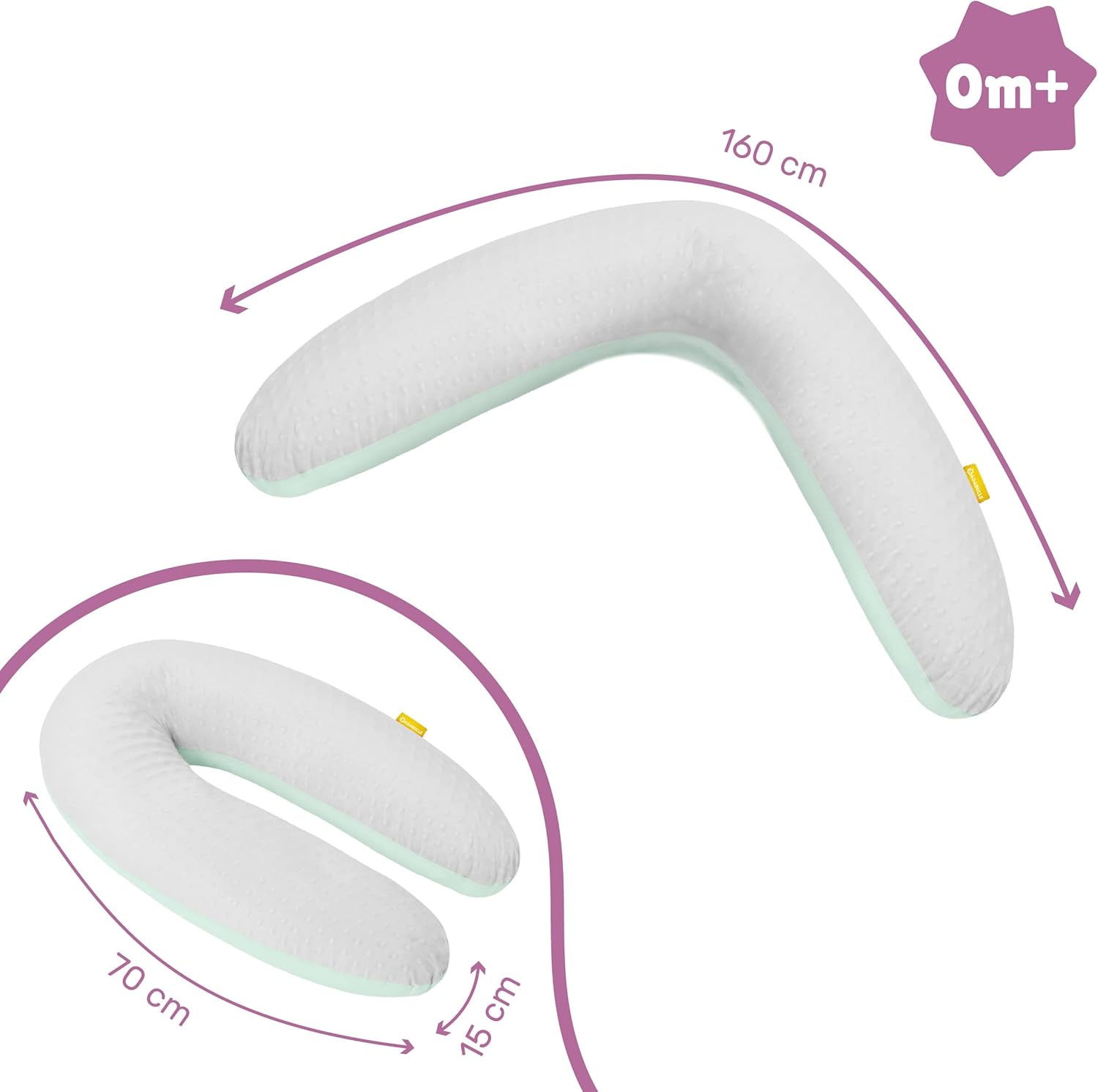 Detalle de Badabulle Coussin d'allaitement Evolutif Fluffy – confort et soutien pendant grossesse et allaitement
