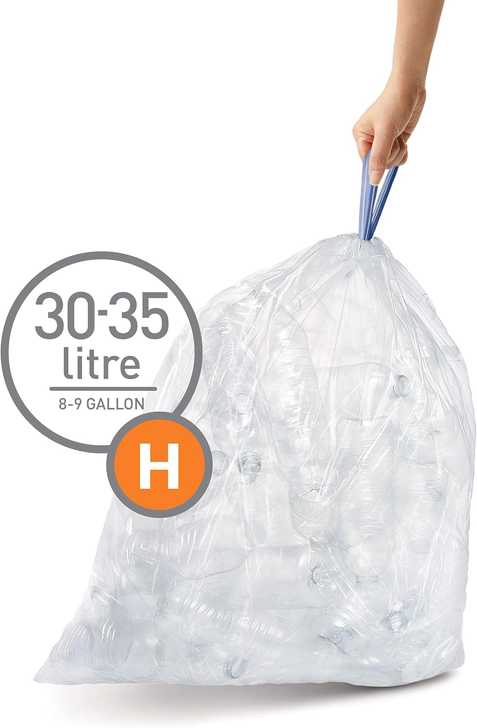 Detalle 2 de simplehuman CW0286 sacs poubelle 60 unités 🗑