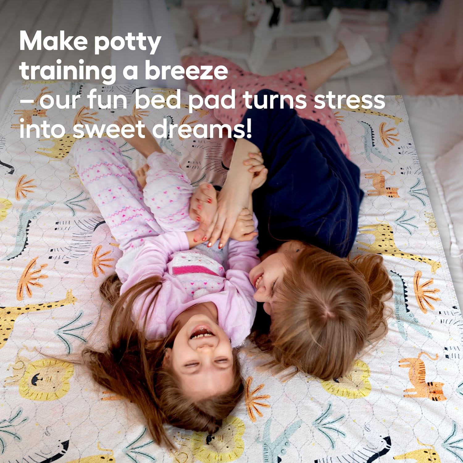 Thumbnail 6 de Manowie Potty Training Bed Pads | Washable 100% Waterproof Single Mattress Protector (86x91cm) Safari Animals