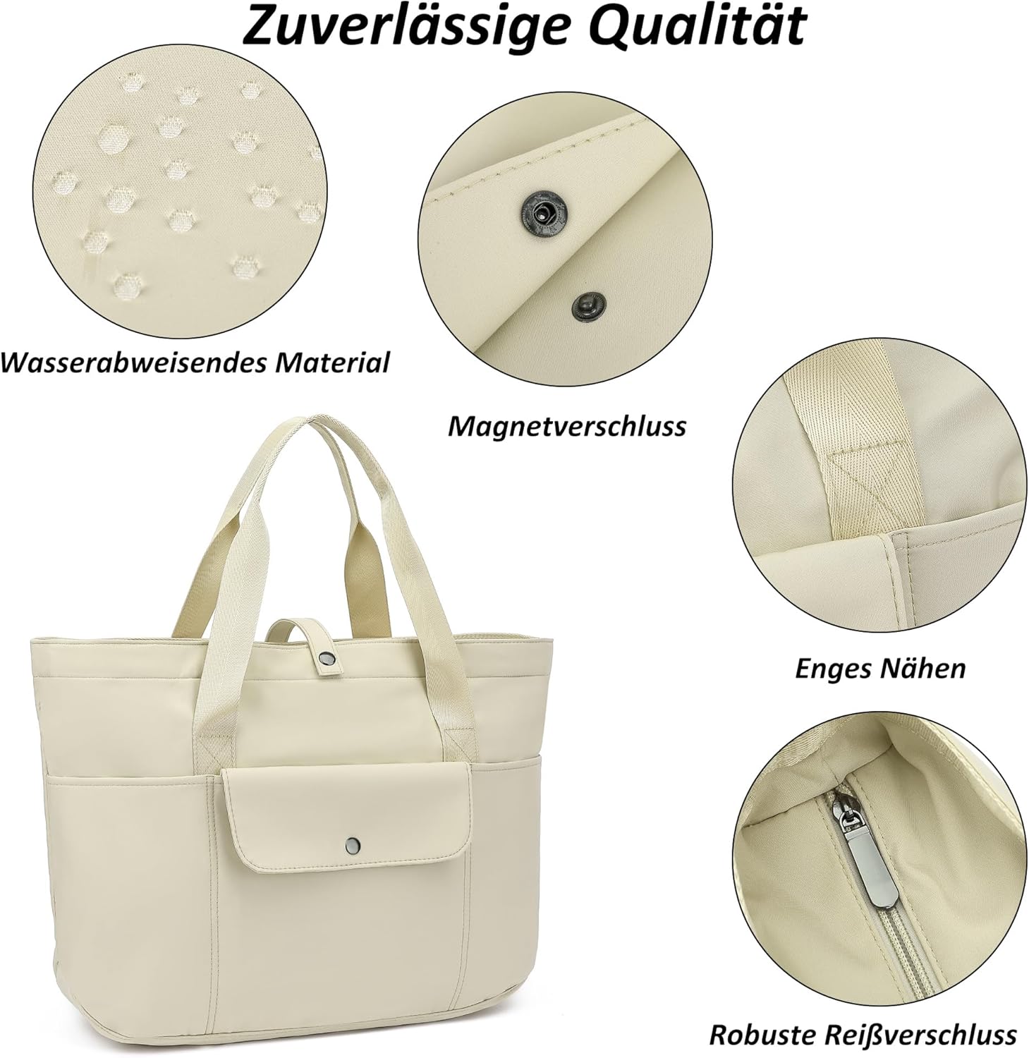 Thumbnail 3 de TANTOMI Handtasche für Damen – Geräumige Allround-Tasche für Arbeit, Schule und Fitness