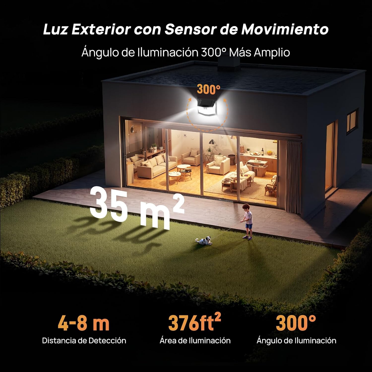 Detalle 2 de TECKNET Luz Solar Exterior 248 LED