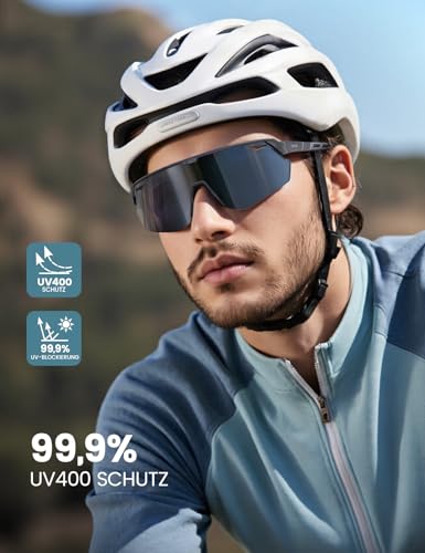 Detalle 2 de Lamicall Schnelle Brille – Leichtgewichtige Sportbrille mit Polarisierung (24 g, TR-90) für Fahrrad, Laufen und Outdoor
