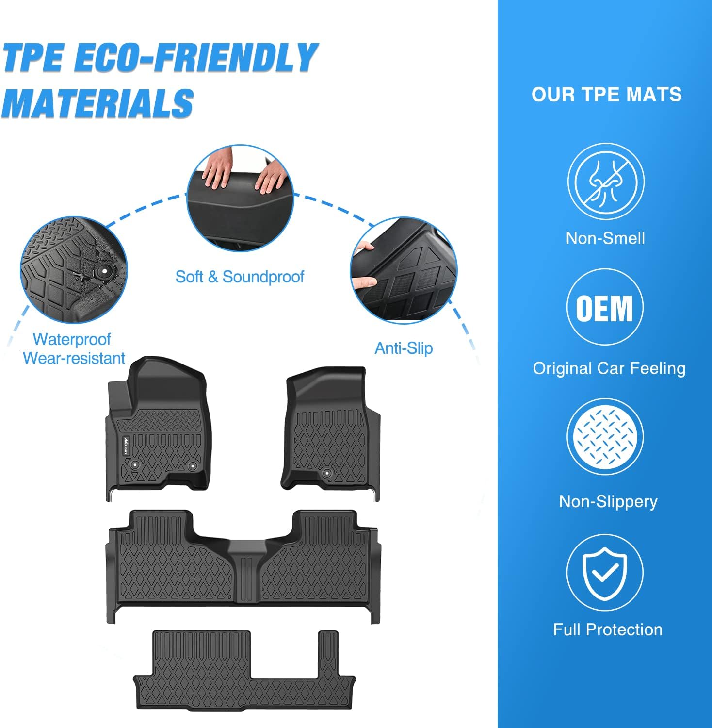Thumbnail 2 de Nilight TPE Floor Mats for 2021–2026 Tahoe