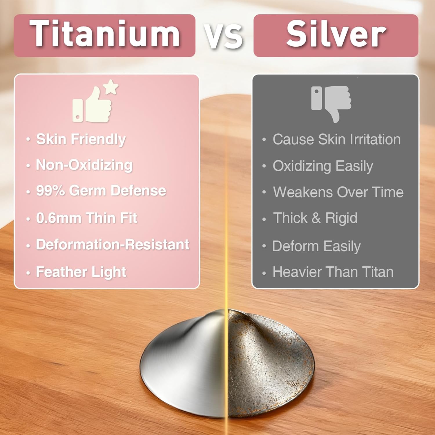 Thumbnail 5 de 100% Pure Titanium Nipple Shields Small