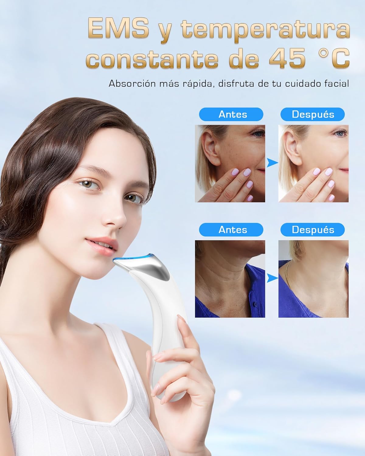 Thumbnail 3 de Masajeador Facial Eléctrico LED EMS de Belleza y Lifting 😊