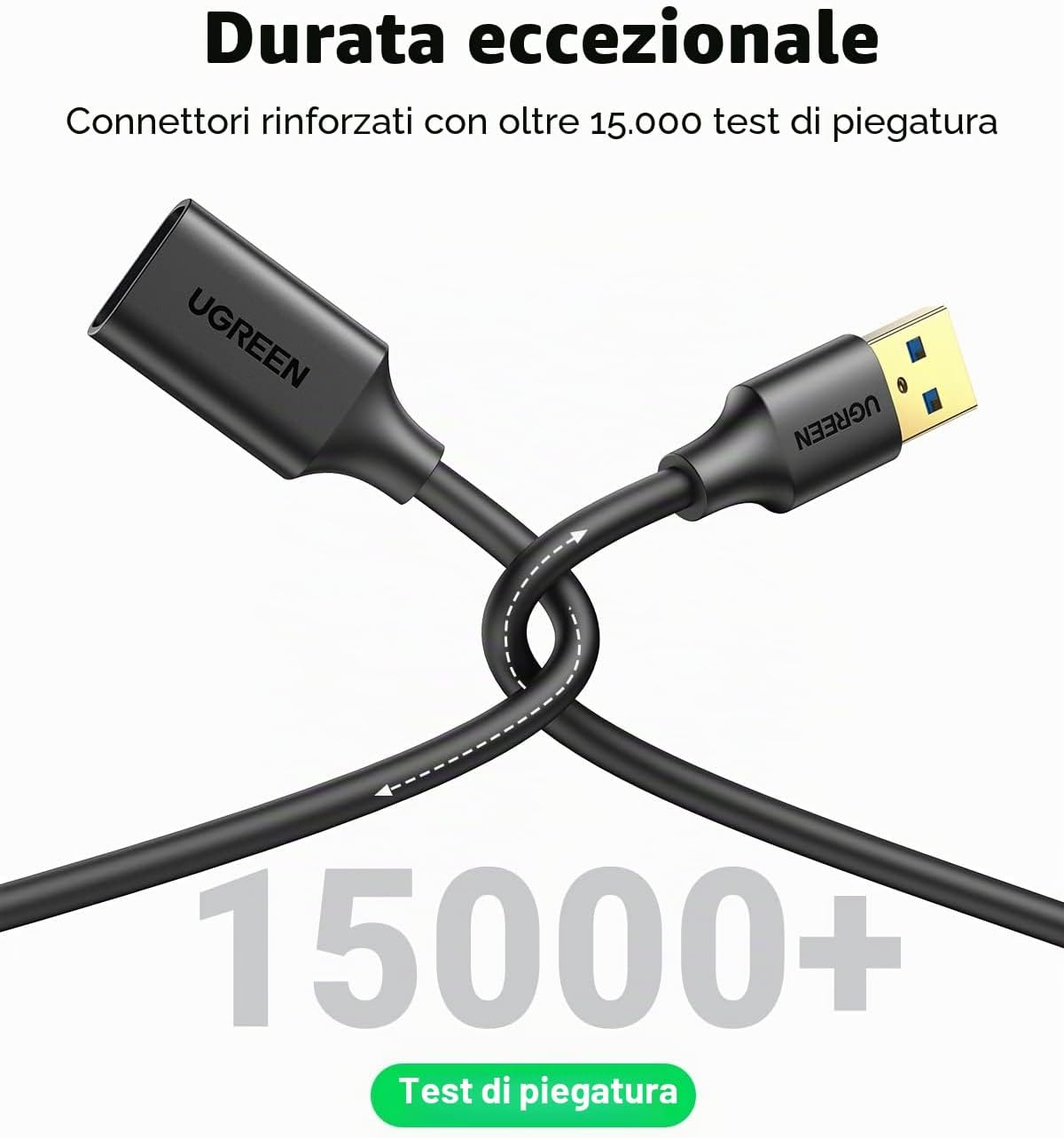 Thumbnail 4 de UGREEN Cavo Prolunga USB 3.0 5M placcato oro