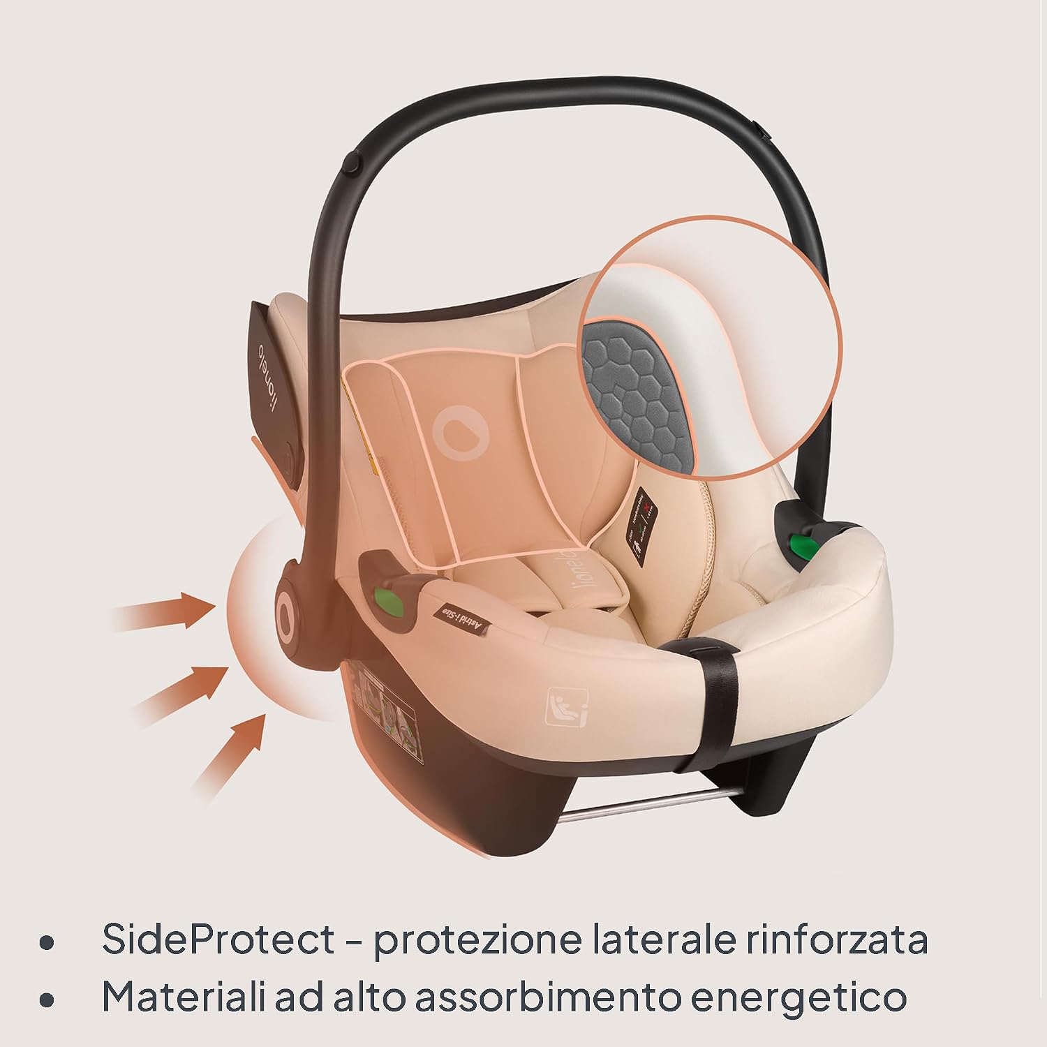 Thumbnail 3 de LIONELO ASTRID i-size SET: Seggiolino auto per neonati e bambini con base ISOFIX, protezione avanzata e comfort Dri-Seat