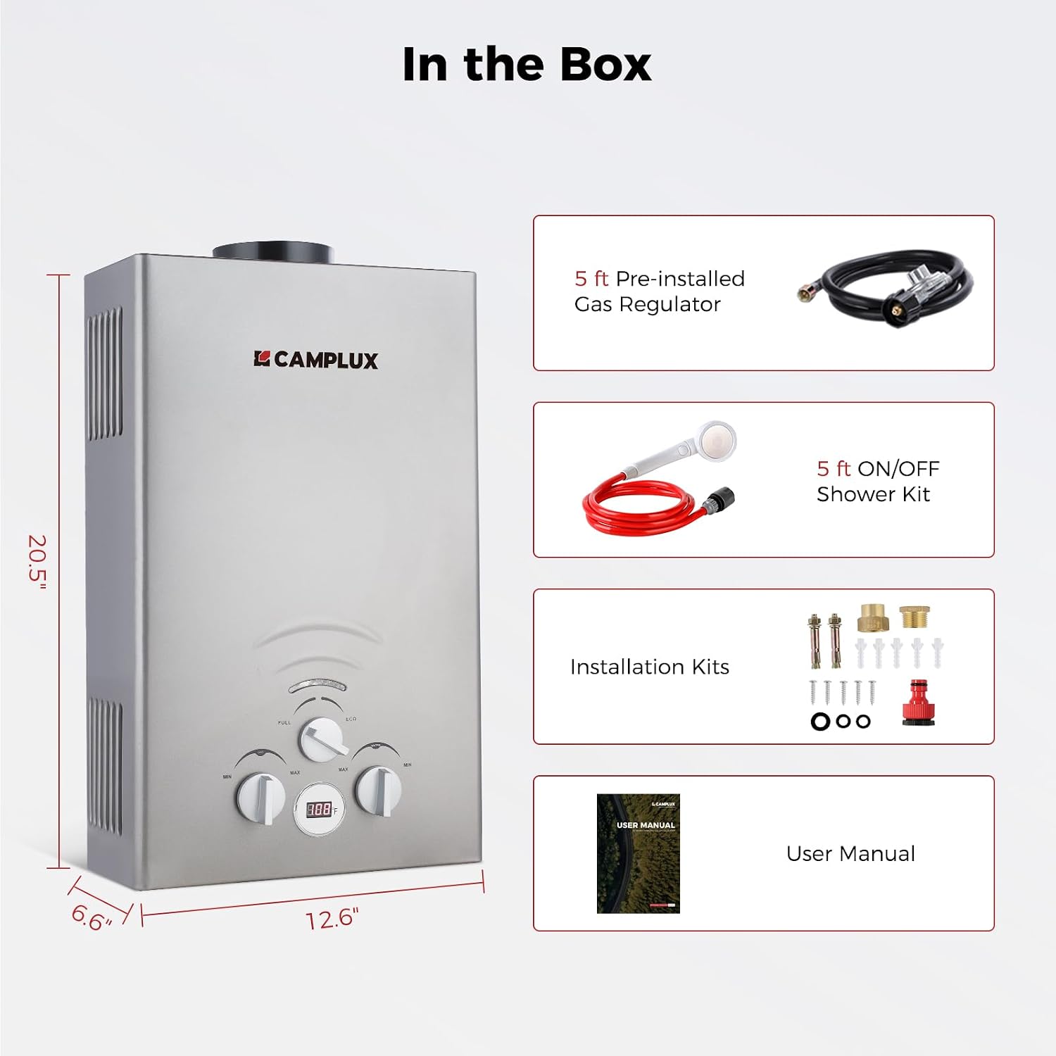 Thumbnail 5 de Camplux Portable Tankless Water Heater 55,000 BTU