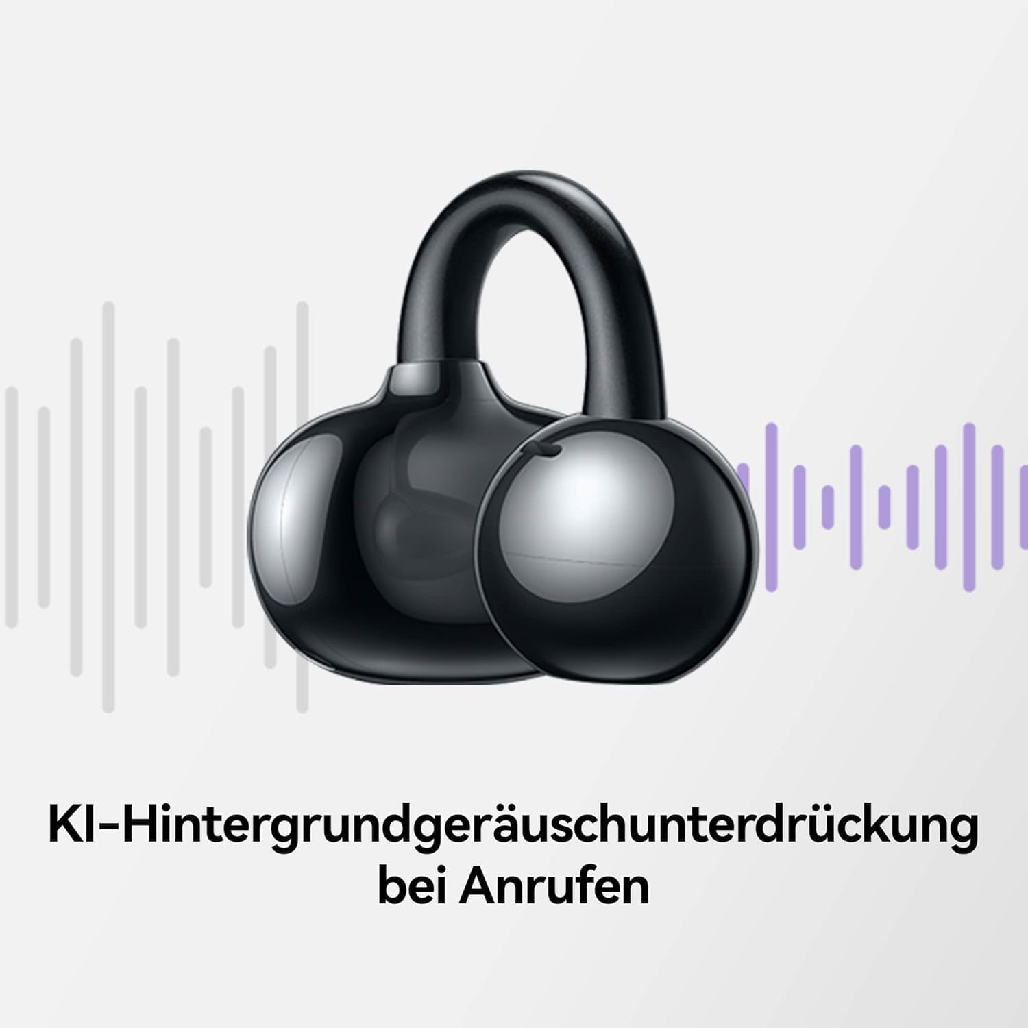 Thumbnail 5 de HUAWEI FreeClip – kabellose Open-Ear-Kopfhörer mit Clip-Design und KI-Rauschunterdrückung bei Anrufen, schwarz
