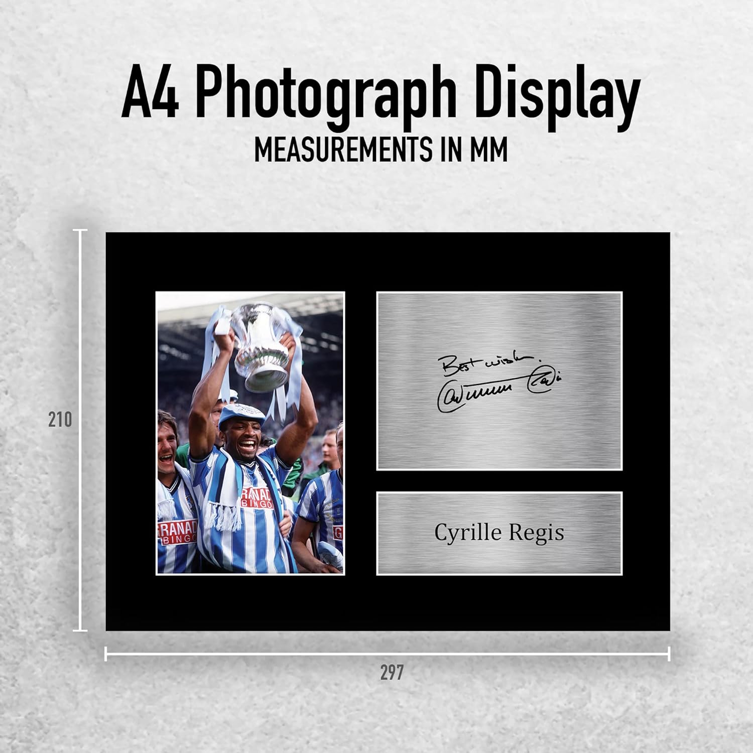 Thumbnail 1 de HWC Trading A4 Cyrille Regis Coventry City signed autograph picture print (unframed)