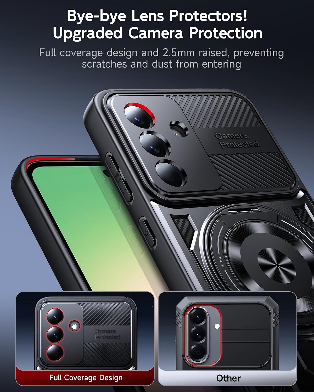 Thumbnail 5 de LeYi Galaxy A36 5G case with ring stand